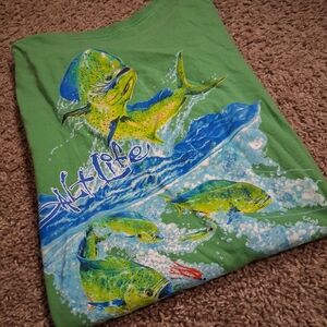 Salt Life Sea Green Fish Tee With Pocket T Shirt Large
